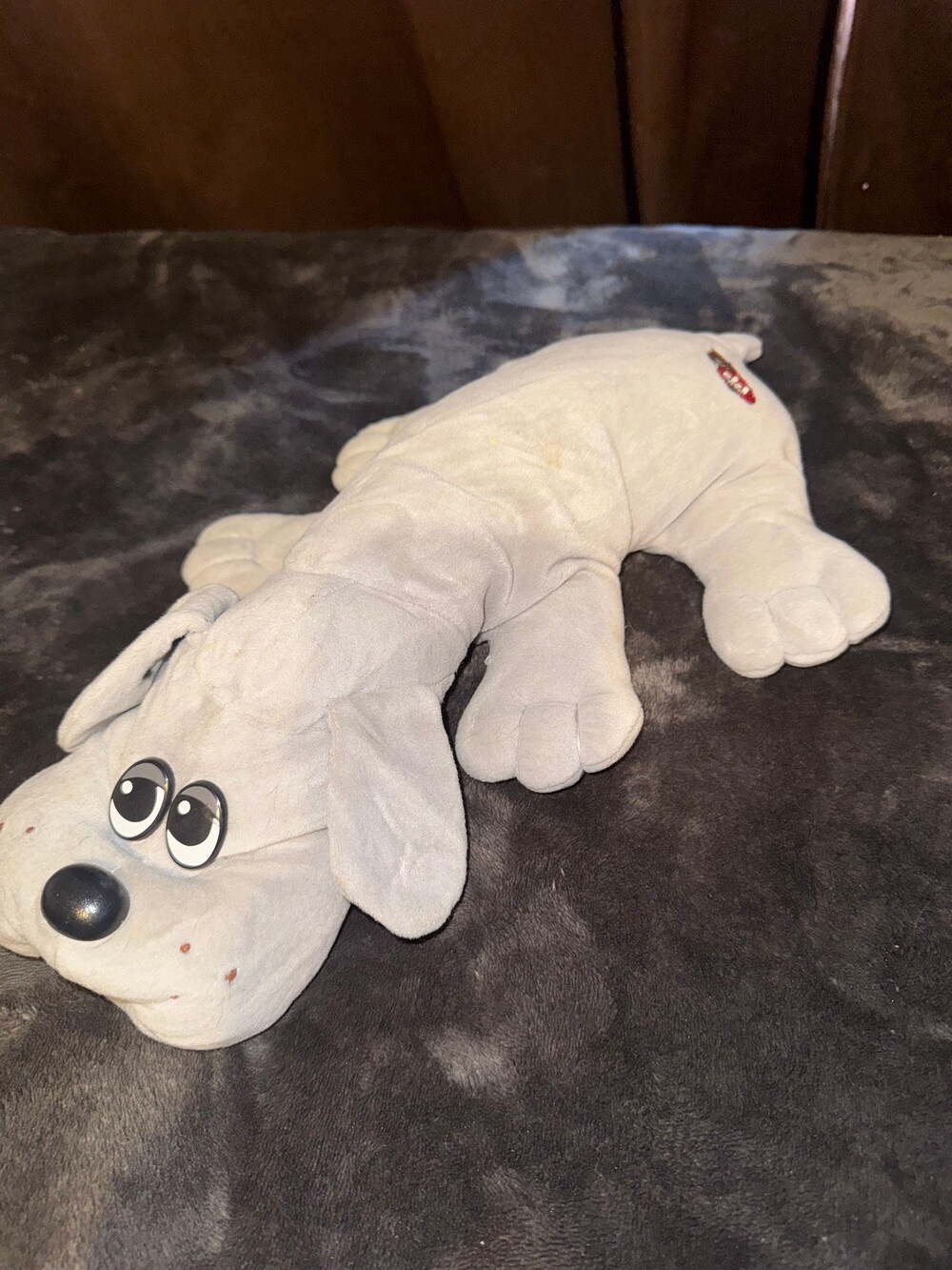 Poochie Plush Dog Toy with Zipper Light Beige Plush Stuffed Animal